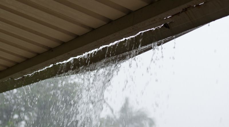Heavy Rainfall Flow with Gutter Covers